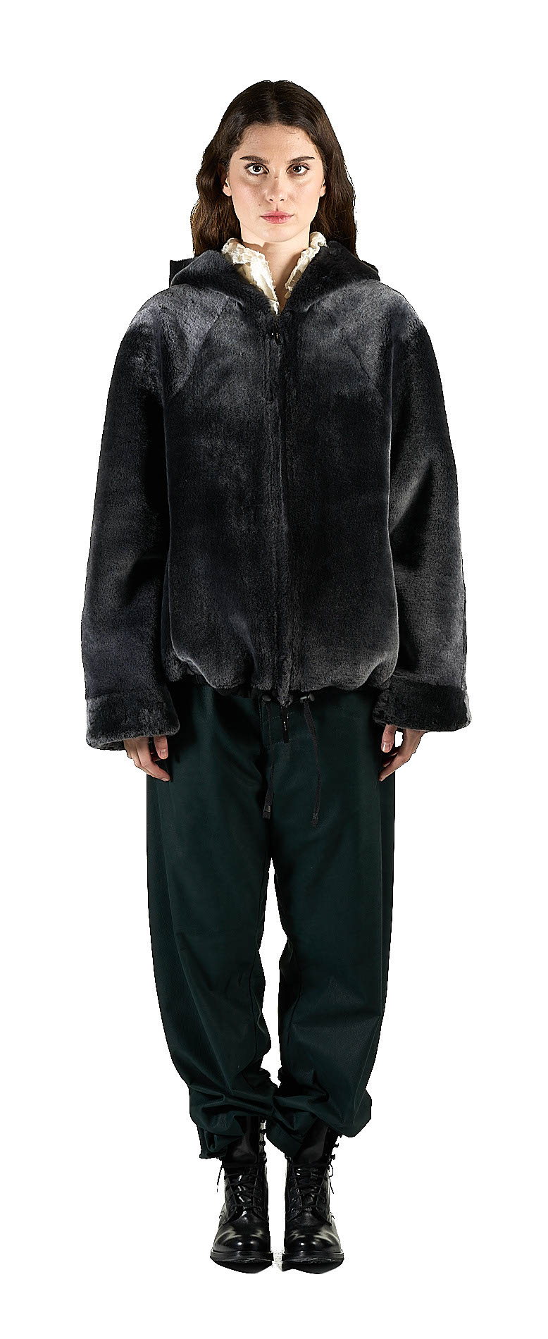 DANIELE BASTA LEATHER AND SILVER JACKET